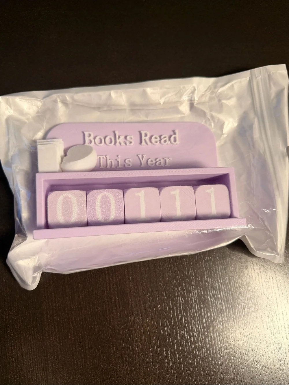 Books Read This Year Counter Shelf - Lavender